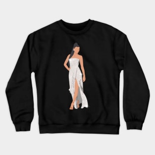 Fashion illustration- Red carpet crystal diamanté dress Crewneck Sweatshirt